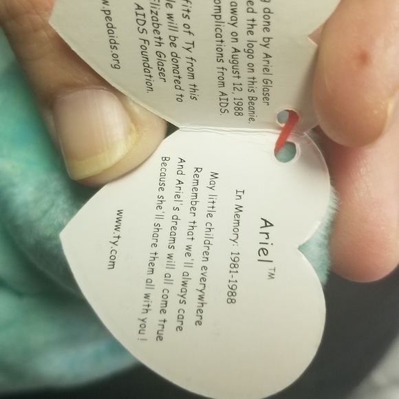 Ariel rare beanie with tag errors, and P.E Pellets - Picture 6 of 6